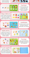 Juego Educativo Montessori Para Bebés Libro Ocupado Con Pegatinas Tablero Ocupado Juegos De Alineación Temprana De Aprendizaje Educativo Para Niños Pequeños - details 14