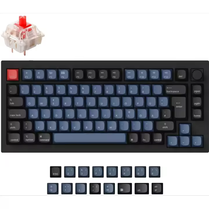 Keychron Q1 Knob ISO-ES Switch Gateron Pro Rojo - 1