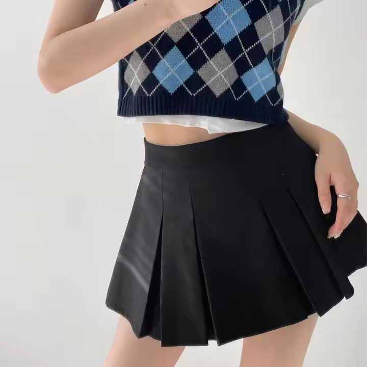 Mini Falda Plisada Y2K De Cintura Baja Estilo Preppy Para Mujer Y Niñas Deprimier Look De Los Años 90 Para Primavera Y Verano - 1