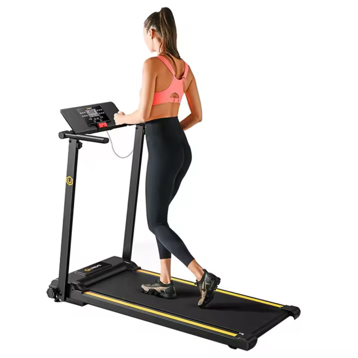 UREVO URTM006 Cinta de Correr Plegable Mini, Velocidad Máxima 1-10km/h, Área de Caminata 105*40cm, Carga Máxima 100kg, 12 Programas HIIT Incorporados - 1