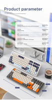 Teclado Mecánico De Juegos Inalámbrico K8 Con Retroiluminación Hot Swappable Bluetooth 2.4G Y Cableado Rojo Lineal Para PS4 PC Win Mac Gamer - details 13