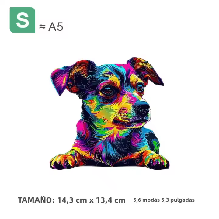 Rompecabezas De Madera En Forma Irregular De Perro Juego Para Adultos Y Jóvenes Regalo Personalizado Único Y Elegante - 1