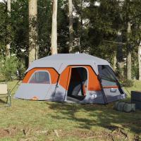 vidaXL Tienda Familiar 9 Personas Impermeable Apertura Rápida Toldo Carpa Color Gris y naranja,  Azul,  Verde y mas - details 1