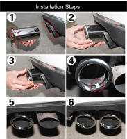 2Pcs/Set Cubiertas De Tubos De Escape Para Coche En Acero Inoxidable Apto Para Audi VW Volkswagen Instalación Trasera - details 7