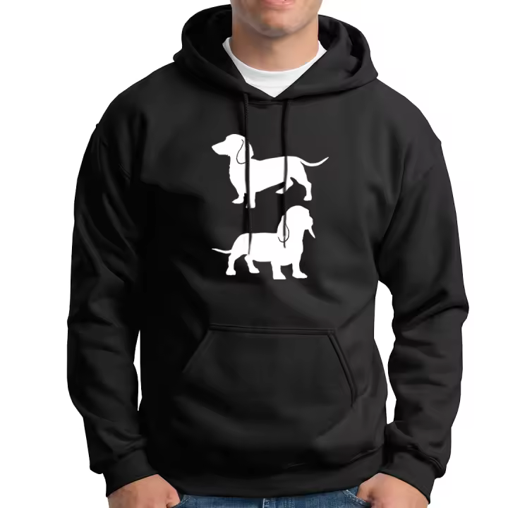 Sudadera con capucha Perro Salchicha. Teckel. Dachshund. Animales. Varios colores. Todas las tallas. - 1