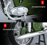 Modelo De Motocicleta Happy XF250 a Escala 1:10 Con Sonido Luz Y Absorción De Choque Neumáticos De Goma Regalo Para Niños Metal Diecast Rojo Verde - details 14