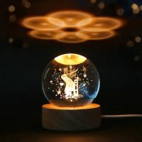 Lámpara De Noche De Cristal 3D De 6cm Planetario Solar Sistematizador Grabado Por Láser Decoración Para Escritorio Regalo De Cumpleaños Astronomía - details 7
