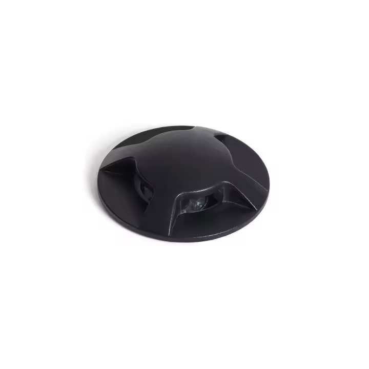 Ledkia Baliza Exterior LED 3W Empotrable Suelo Letso 4L Negro 2700K Blanco Cálido - 1