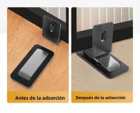 Parador De Puerta Invisible Ultra Delgada Sin Perforar De Acero Inoxidable Con Imán Fuerte Anti-viento Y Anti-colisión Para Hogar - details 8