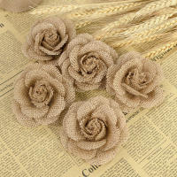 2/3/5pcs Flores De Jute Hessian Vintage Rustic Para Decoración De Boda Navidad Eventos Y Fiestas Accesorios De Manualidades DIY - details 9