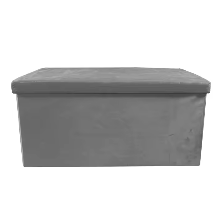 Puff Ottoman Rectangular Terciopelo Plegable 76x38x38cm  Nyana Home  Gran Almacenaje  Estilo Otomano  Terciopelo Suave - 1