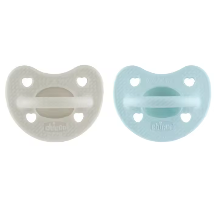 CHICCO CHUPETE PHYSIOFORMA LUXE 6-16M 2 UDS AZUL -TRANSPARENTE - 1