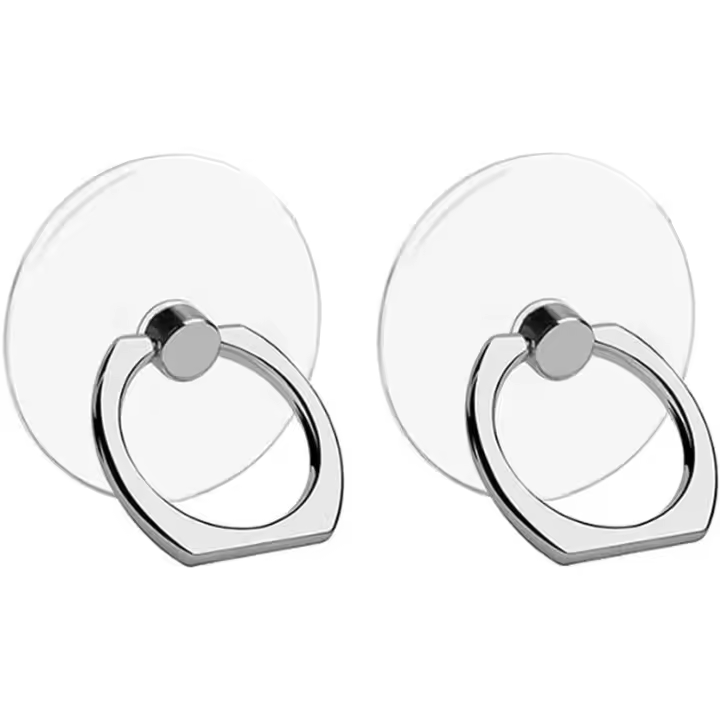 soportes de anillo transparentes para teléfono móvil, giratorios 360°, adecuados para fundas de teléfono móvil (redondos). - 1