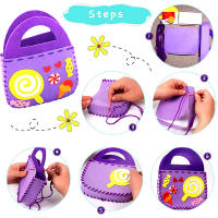 Kit De Costura Para Niños 8 Piezas DIY Con Algodón Y Agujas Seguras Juguete Educativo De Preschool Para Crear Manualidades - details 2