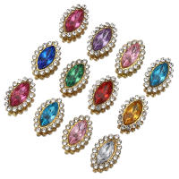 50pcs Rhinestones De Forma Ocular De Vidrio Con Bezel De Uña Para La Creación De Joyas DIY Bricolaje Patch De Costura - details 0