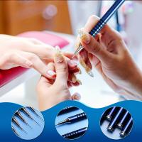 6Pcs Pincel De Dibujo Para Uñas Con Mango De Metal Diseño De Arcoíris Y Puntos Para Pintura De Uñas Con Polvo De Gel UV - details 6