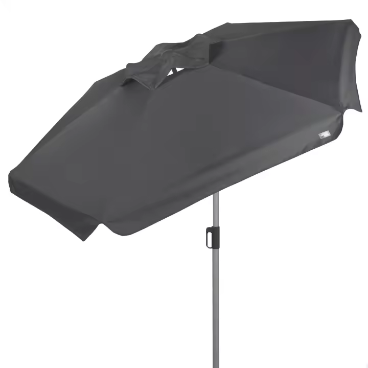 AKTIVE Sombrilla hexagonal jardín, 220 cm, Color marfil o antracita, Protección UV50, Mástil acero, Tubo Ø28/32 mm, Chimenea ventilación, Inclinable y regulable en altura, Tejido poliéster, Sombrilla grande jardín, Sombrillas grandes - 1