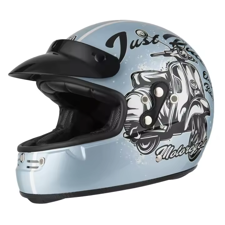 Casco de Moto Integral Flat Track 2 NZI - Diversión Fuera de Carretera - 1