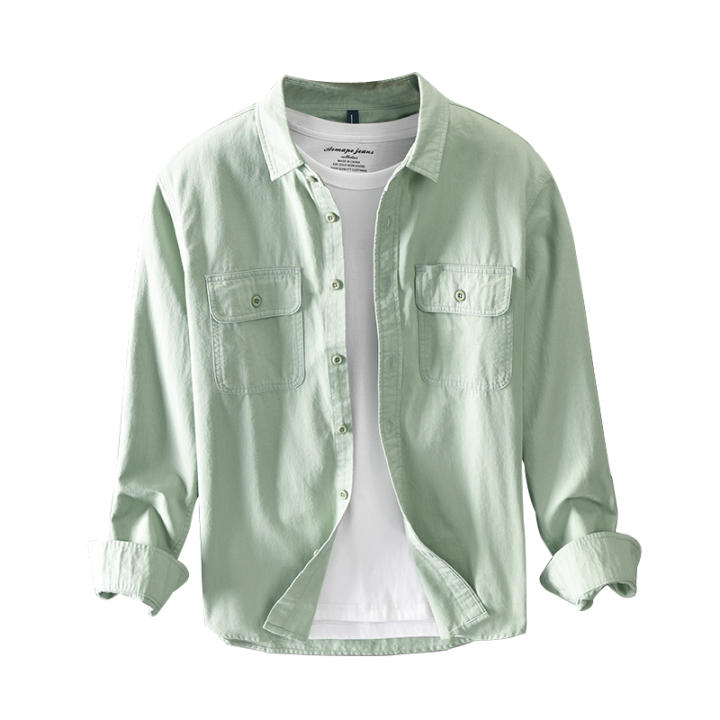 Camisa De Algodón De Alta Calidad Diseñada En Italia Para Hombres Estilo Casual Manga Larga Colorido Top Moda Camisa Masculina