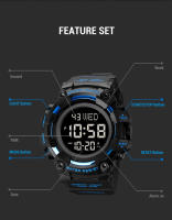 Reloj Deportivo SKMEI Con Pantalla LED Y Luz De Escritorio Para Hombres Resistente Al Agua 5Bar Reloj De Pulsera Digital Con Cuenta Regresiva Y Luz Retroiluminada - details 18