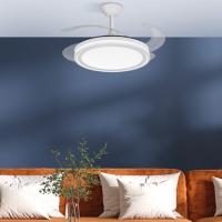 Ventilador de Techo FABRILAMP Bandido 59W Blanco | 4 Aspas 107cm | Control Remoto y Temporizador | Eficiencia Energética | Ideal para Dormitorios, Salones y Comedores - details 0