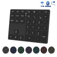 Teclado Numérico Portátil SeenDa Con Retroiluminación RGB Bluetooth Recargable 34 Teclas Estilo Delgado Para Entrada De Datos - details 0