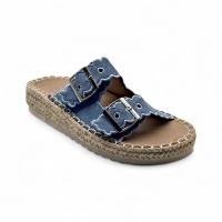 Calzados soraia, Sandalias con Plataforma de Yute y Doble Hebilla, Chanclas con Plataforma de Esparto y Tiras Festoneadas, Calzado Casual con Plataforma de Yute y Diseño Cómodo Liso Bohemio - details 9