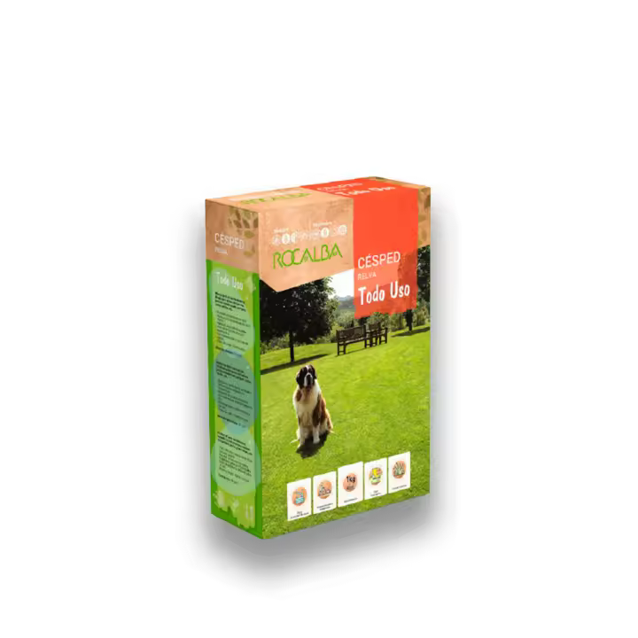 Semillas Césped Todo Uso 1kg MUY RESISTENTE | Mezcla Tapisverd Resistente y de Rápida Implantación | Ideal para Jardines, Zonas de Juego y Uso Familiar | Cobertura hasta 40 m² | Implantación rápida y cobertura uniforme| Nexum+Market - 1