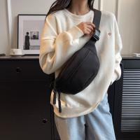Bolsa De Cintura Para Mujer En Lona Estilo Coreano Con Cierre De Cremallera Bolso De Hombro Y Pecho Deportivo Y Casual - details 6