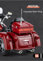 Modelo De Motocicleta a Escala 1:9 De Aleación De Metal Con Función De Retroceso Y Absorción De Choques Juguete De Colección Para Niños Tamaño Miniatura Aproximadamente 19.5*10*11CM - details 9