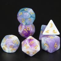 Juego De Dados Poliedros DND 7 Piezas Acrílico Colores Mezclados Y Brillo Juegos De Mesa RPG Souvenir Entretenimiento - details 13