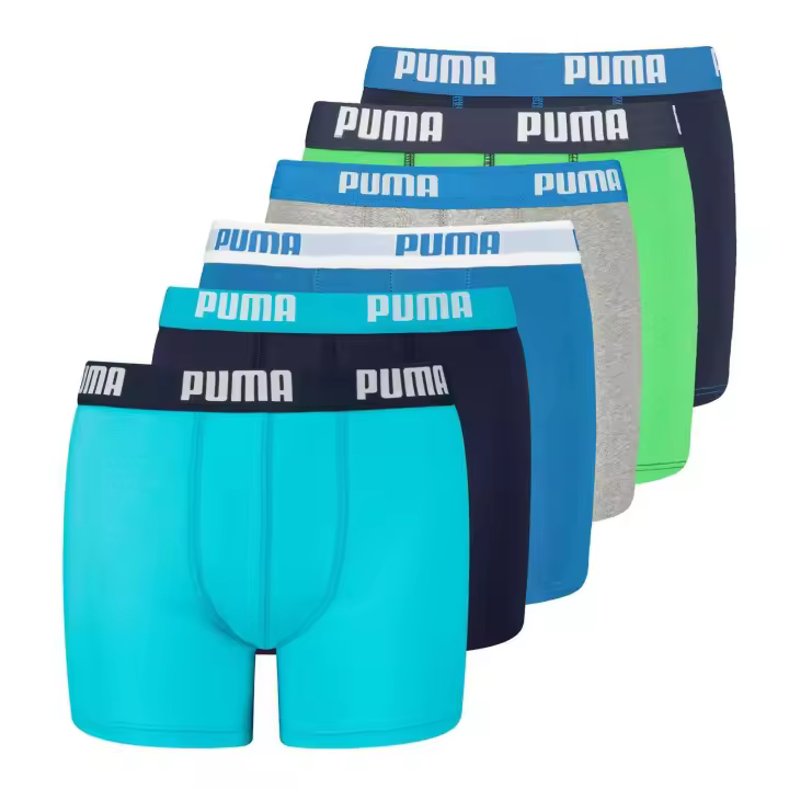 PUMA Calzoncillos para niños, paquete de 6 - Basic Boxer ECOM, Algodón elástico, Diario - 1