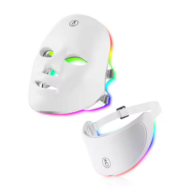 Máscara Facial LED De 7 Colores Con Terapia De Luz Roja Para Rejuvenecimiento Piel Tensión Anti-Edad Belleza Bio-Luz Blanqueamiento Hogar - 1