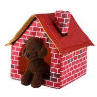 Casa De Perro Plegable Y Portátil Estilo Muro De Ladrillo Caliente Y Cómoda Para Pequeños Perros Y Gatos Cama De Mascota - details 2