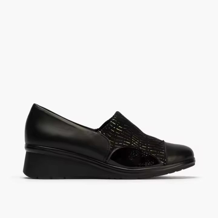 Zapatos casual mujer PITILLOS 10033 ZAPATO ABOTINADO LYCRA NEGRO 33206 24I - 1