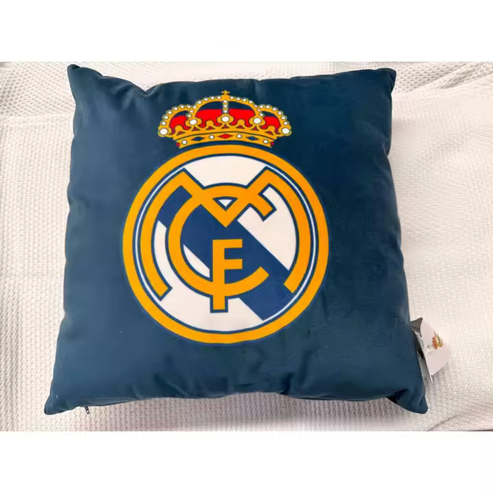 Cojín  Cuadrado Terciopelo Escudo Real Madrid - 1