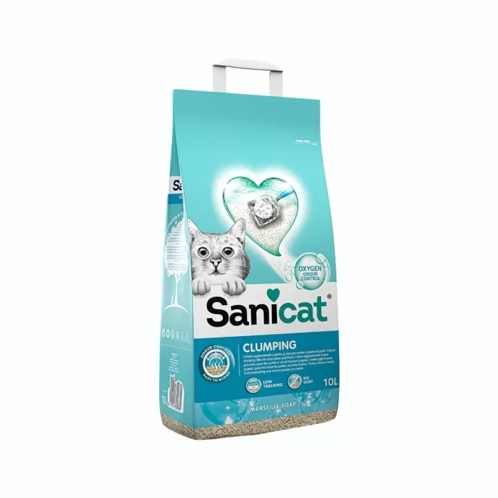 SANICAT - Clumping Jabón de Marsella - Arena aglomerante para Gatos (2 Tamaños) - 1