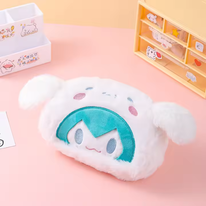 Estuche De Pluma De Peluche Grande Y Cute Hatsune Miku Estuche Para Lápices Y Stationery Caja De Almacenamiento De Billeteras Regalos Para Fans De Anime - 1