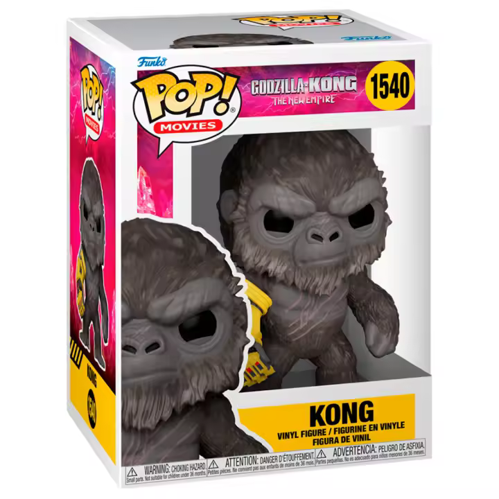 FIGURA FUNKO POP GODZILLA VS KONG THE NEW EMPIRE KONG WITH GAUNTLET 9 CM - Nuevo a Estrenar - Original FUNKO - Miniatura POP - Figura de Colección Funko - Colección Godzilla - Pop Cine - 1