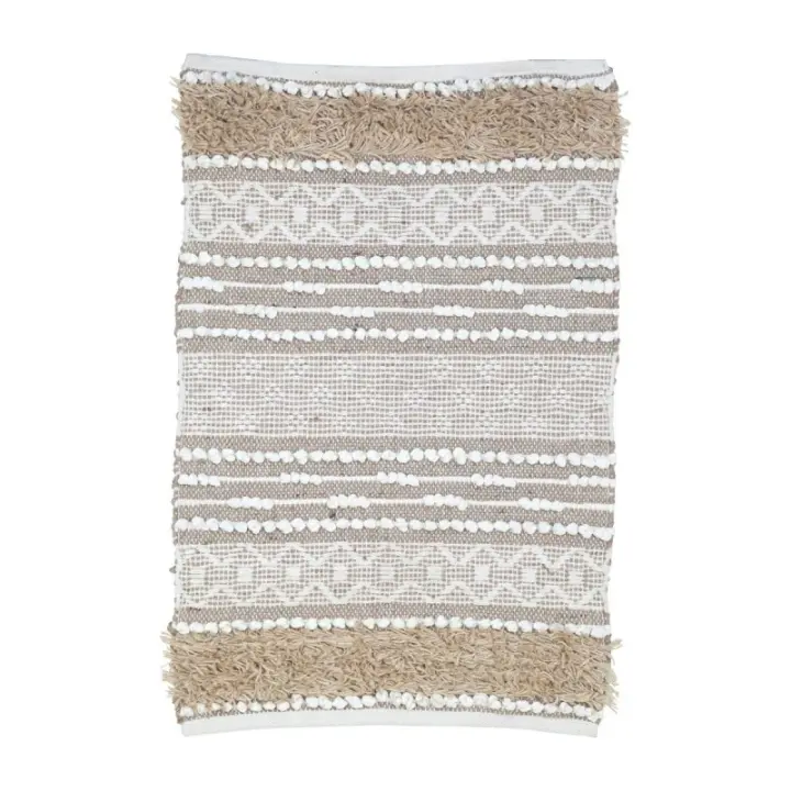 SIGNES GRIMALT Alfombra de Yute y Algodón Rectangular Beige 85x55 Cm - 1