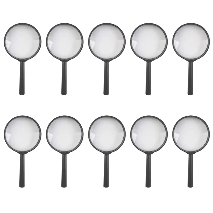 10PCS 5X Lupa para niños Mini Lupa de plástico portátil para niños Mini juego de Lupa - 1