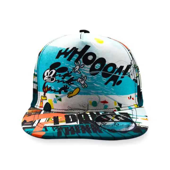 Gorra Mickey Mouse Visera Plana Unisex 100% Algodón Cierre Ajustable 54cm - 1