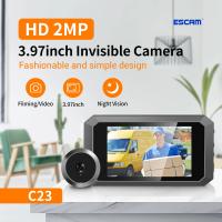 Cámara De Visión Eléctrica Para Puerta Con Anillo Video 3.97 Pulgadas Grabación Automática Vistas Nocturnas Seguridad Doméstica - details 0