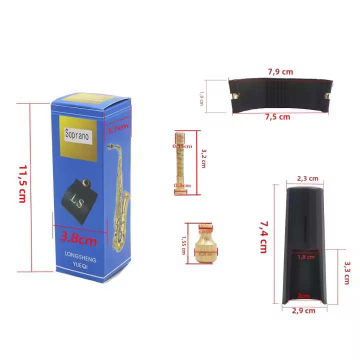 Mandíbula De Clarinete Con Ligadura Y Tapa Para Saxofón Alto Soprano Tenor Accesorios Para Instrumentos De Madera Cierre De Cuero Con Hebilla Clip - 1