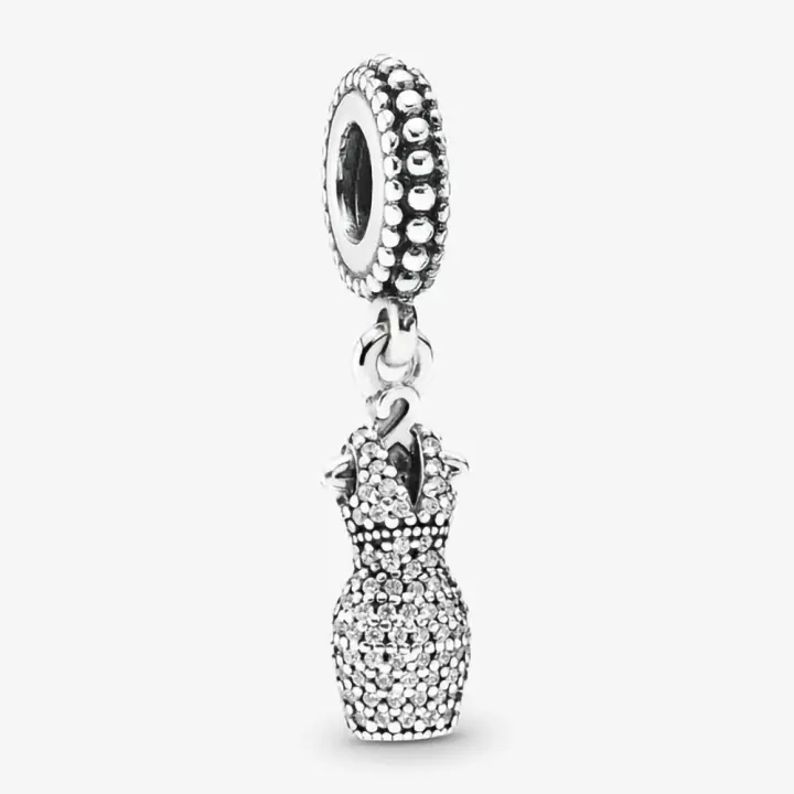 Pandora Charm de Colgante en Plata de Ley Falda de Baile Deslumbrante 792062CZ，Incluye Caja Original - 1