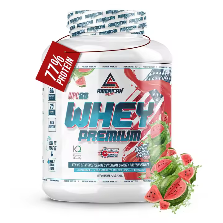 AS AMERICAN SUPLEMENT American Suplement Premium Whey Protein 900 G/ 2 Kg | Proteína de Suero de Leche para Aumentar Masa Muscular | WPC 80 Enriquecido por L-Glutamina Kyowa Quality® - 1