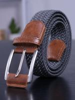 Cinturón De Lona Unisex Elástico Para Jeans Cierre De Hebilla Casual Transversal Ajustable Para Hombres Y Mujeres - details 2