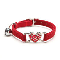 Collar Para Perros Con Encanto De Corazón Y Campana Ajustable Y Seguro Con Material Suave De 8 Colores Nuevo Para Mascotas - details 7