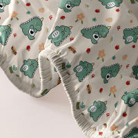 Sábana Ajustada Con Impresión De Dinosaurio Cartoon Animal Pequeño Sábana De Cama Con Diseño De Dormitorio Sin Almohadillas (excluyendo Fundas De Almohada) Material Poliéster 100% - details 5