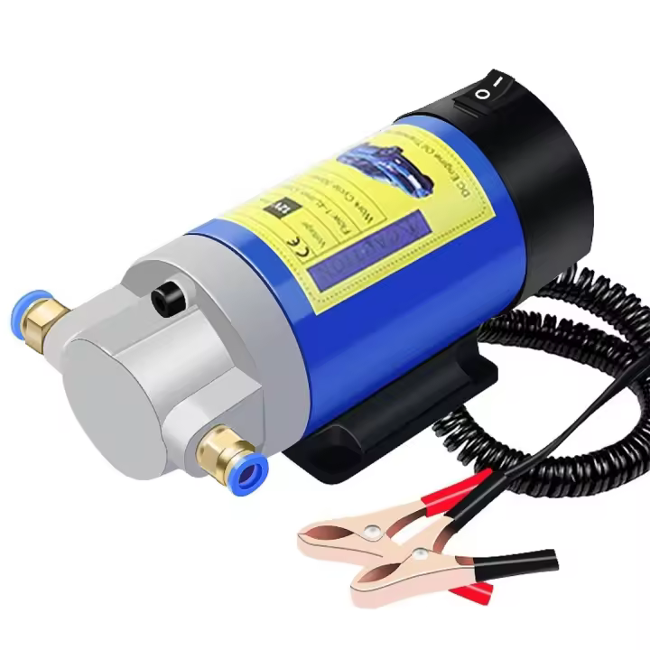 Bomba de transferencia de aceite portátil de 12 V/24 V, 1-4 L/min, extractor de fluidos, bomba de combustible eléctrica, sifón para coches, barcos y motores - 1